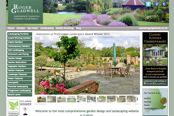 Brochure Website for Landscape Gardeners